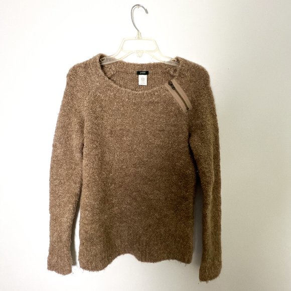 Camel J.Crew Side Zip Sweater - Picture 1 of 6